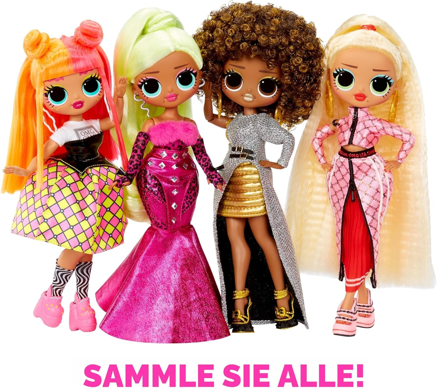 Jajaja ¡Sorpresa! Muñeca de moda OMG - Artículo de regalo - Con muchas sorpresas, incluyendo moda intercambiable y accesorios fabulosos - Ideal para niños de 4 años en adelante, rosa