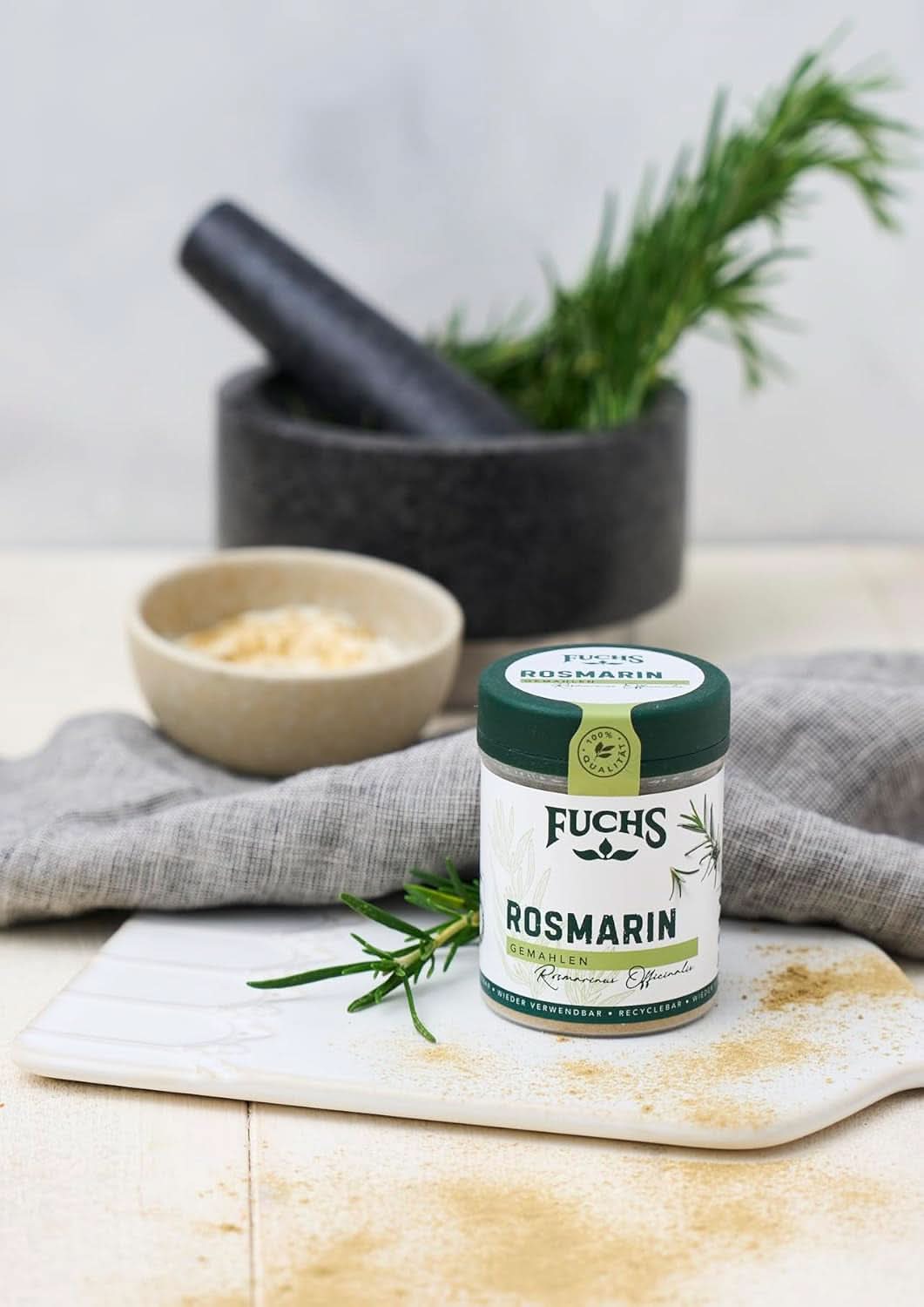 Fuchs - Romero molido - Para condimentar pescados, carnes y verduras, 30 gramos Condimente Naty Shop