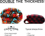 CARSTENS, INC. Manta Wrangler Ultra Premium, súper suave, forro polar Sherpa, de gran tamaño, 137,2 x 172,7 cm, camas y mantas Southwest Horizon Carstens, Inc.