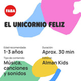 FFL30001 - El unicornio feliz - Canciones - Juguete, contenidos educativos, para niñas y niños a partir de 0 años, multicolor Bebe Toys Naty Shop