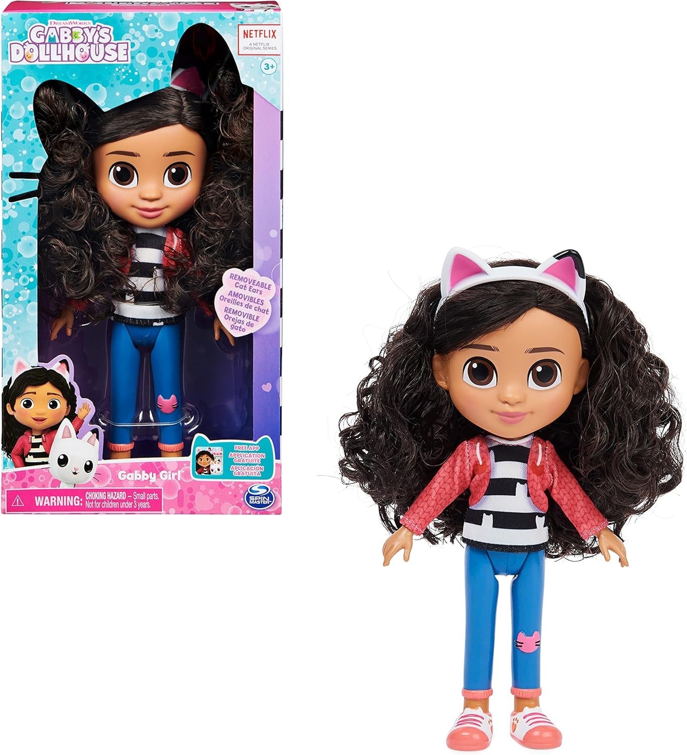 CASA DE MUÑECAS GABBY'S DREAMWORKS - Muñeca Gabby Girl de 20 cm, adecuada para edades de 3 años en adelante