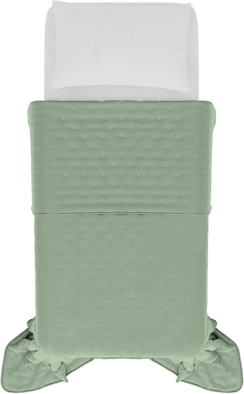 Elegante colcha de verano, acolchada, verde, 170 X 250 cm Edredones y edredones Naty Shop