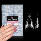 Puntas de uñas de Gel de bailarina, 216 Uds., 12 tamaños, puntas de uñas de Gel suave, juego de extensiones de uñas de cobertura completa, arte semimate DIY para el hogar