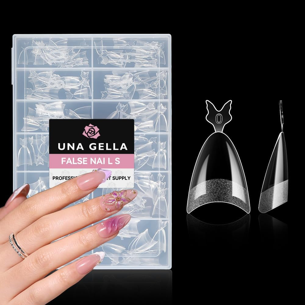 Puntas de uñas de Gel de bailarina, 216 Uds., 12 tamaños, puntas de uñas de Gel suave, juego de extensiones de uñas de cobertura completa, arte semimate DIY para el hogar