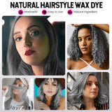 Color de cabello temporal, tono de cabello para peinar para hombres y mujeres, pomada natural para el cabello, cera para teñir el cabello para fiestas, cosplay y Halloween, 4.23 oz (gris plateado) Naty Shop Hair Dye