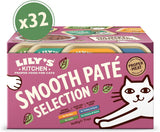 Lily's Kitchen Alimento natural húmedo y tierno para gatos adultos, bandejas, recetas sin cereales, surtido (32 bandejas x 85 g)