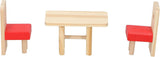 Marionetas de Madera - Casa de muñecas de madera con muebles y muñecos - 11 piezas Casas de Muñecas Naty Shop