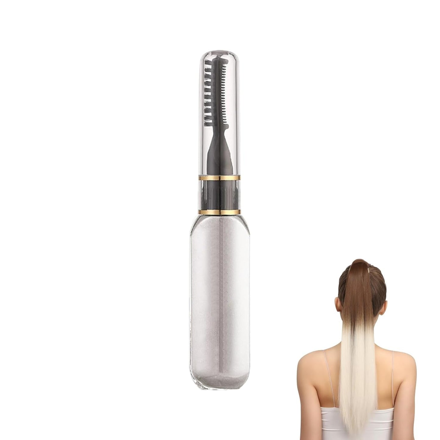 Tinte para el cabello en barra - Tiza temporal para teñir el cabello, peine lavable no tóxico para niñas, máscara para el cabello, juego de color para el cabello, color blanco Naty Shop Tinte para el cabello Título predeterminado