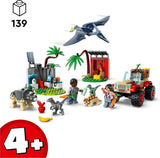 LEGO Jurassic World Centro de rescate para bebés dinosaurios, set con pequeñas figuras de dinosaurios, incluidos Triceratops, Ankylosaurus y Velociraptor, regalo de construcción para niños y niñas a partir de 4 años 76963 Juegos de construcción Besuche den LEGO-Store