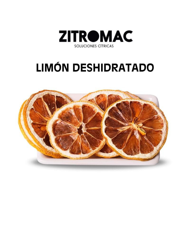 45g Rodajas de Limón Desecado, Rodajas de Frutos Secos para Cócteles, Limón Desecado para Decoración Navideña, Vino caliente, Té, Repostería|Limones Secos 100% Naturales Productos Deshidratados Naty Shop