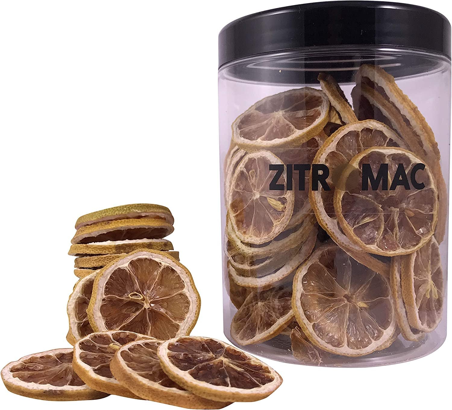 45g Rodajas de Limón Desecado, Rodajas de Frutos Secos para Cócteles, Limón Desecado para Decoración Navideña, Vino caliente, Té, Repostería|Limones Secos 100% Naturales Productos Deshidratados Naty Shop 90G