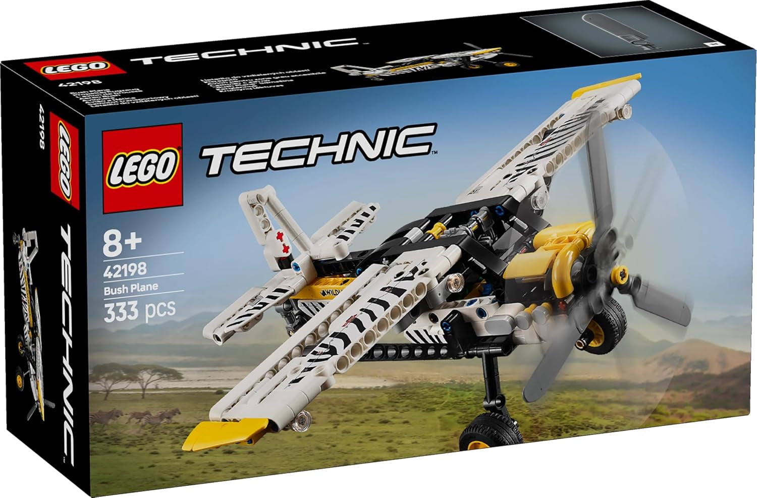 LEGO Technic Avión de hélice, juguete de construcción para niños, regalo para niños y niñas de 8 años, motor de pistón de 4 cilindros, avión de hélice giratoria, modelo 42198, juegos de construcción Besuche den LEGO-Store