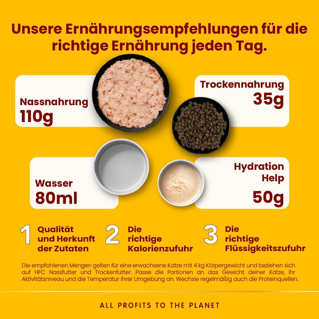 Almo Nature HFC Hydration Help Comida húmeda para gatos - Sopa de pollo y filetes de pollo - Apto para uso humano, Sin gluten, Monoproteína, 50 g, 24 piezas, 1,2 kg