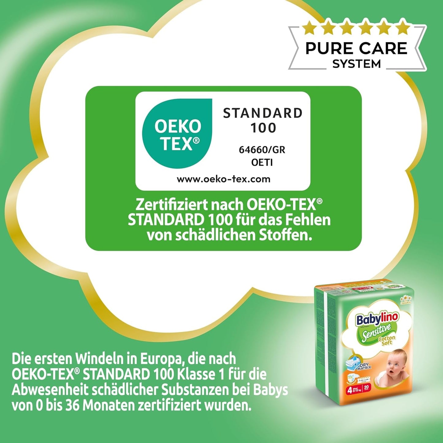 Pañales para bebé Sensitive talla 4, Maxi (8-13 kg), 20 piezas