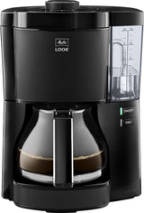 Melitta Look Therm - Cafetera espresso con filtro, jarra térmica y depósito de agua extraíble, para hasta 10 tazas de café, negra