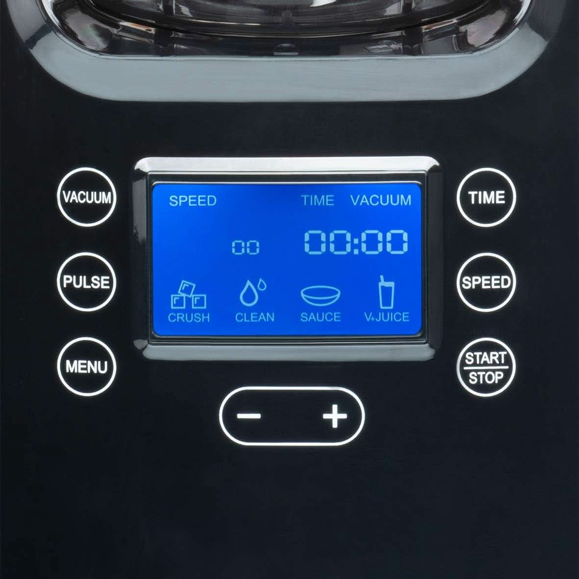 Batidora de vacío Cloer 6980 / 800 Watt / 21.000 U/Min. / Incl. Vorratsbehälter/Vakuumventil/Automatikprogramme/Eis-Crush-Funktion/Reinigungsfunktion/Schwarz, 1500 Mililitros Cocina Naty Shop