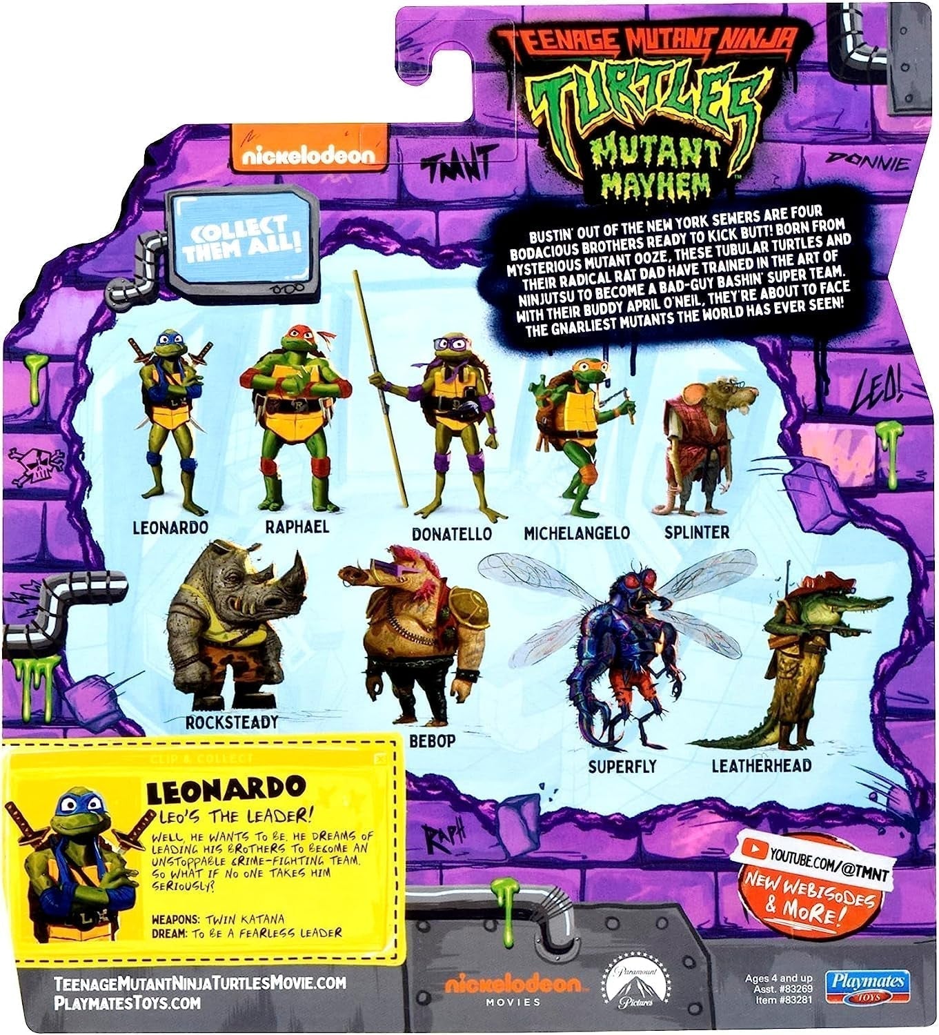 Tortugas NINJA MUTANTES ADOLESCENTES - Figura Leonardo Base Figuras de acción Naty Shop