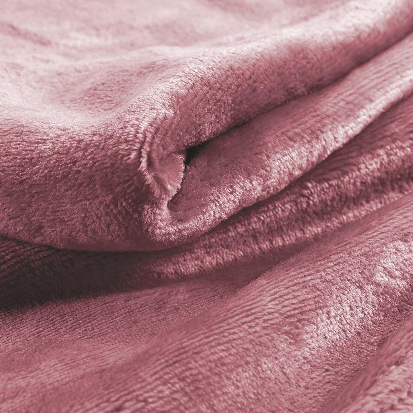 Douceur D'Intérieur, Manta De Franela, 125 X 150 Cm, Rosa, Edredones Y Edredones De Franela Naty Shop