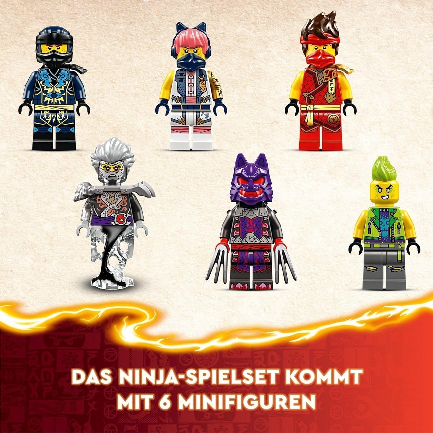 LEGO NINJAGO Tournament Arena Adventure Juguete para niños Juego Ninja con colección de 6 minifiguras Set de construcción Regalo de cumpleaños para niños y niñas de 7 años 71818 Juegos de construcción Besuche den LEGO-Store
