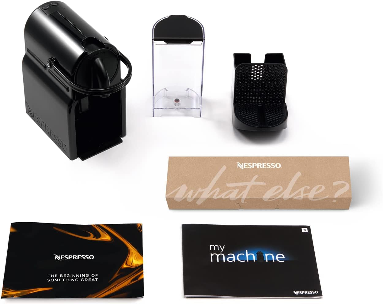 Cafetera espresso de cápsulas Nespresso De'Longhi EN 80.B Inissia, bomba de alta presión y función de ahorro de energía, apagado automático a los 9 minutos, volumen de taza para espresso y longo, depósito de agua de 0,7 l, negra