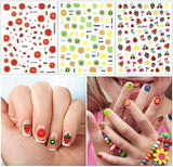 Lindas pegatinas de uñas para niños 20 hojas 3D pegatinas de uñas que brillan en la oscuridad flores coloridas decoraciones de uñas pegatinas autoadhesivas accesorios de decoración DIY