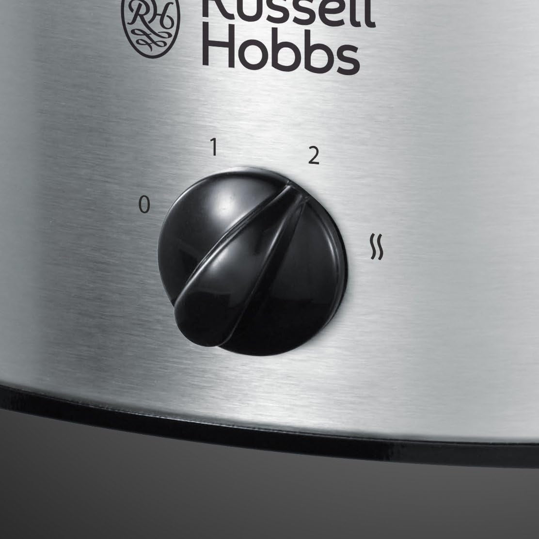 Russell Hobbs Olla de Cocción Lenta, 3,5 Litros Antiadherente, Acero Inoxidable, 3 Ajustes de Temperatura y Función Mantener Caliente, Olla de Cocción Lenta 160W Naty Shop