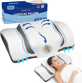 Almohada Ortopédica, Almohada Ergonómica para el Cuello, Almohada para la Cabeza, Original Almohada Viscoelástica para los Lados, Espalda y Abdomen, Almohada de Soporte para el Cuello para Hombres, Mujeres (67,3 X 38,2 X 13,8/3Cm) Almohadas Ortopédicas Cervicales Naty Shop