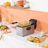 Freidora de aceite Tristar FR-6935, 2000 vatios, 3 litros, termostato, zona fría, 3-4 personas, metal Electrodomésticos Naty Shop
