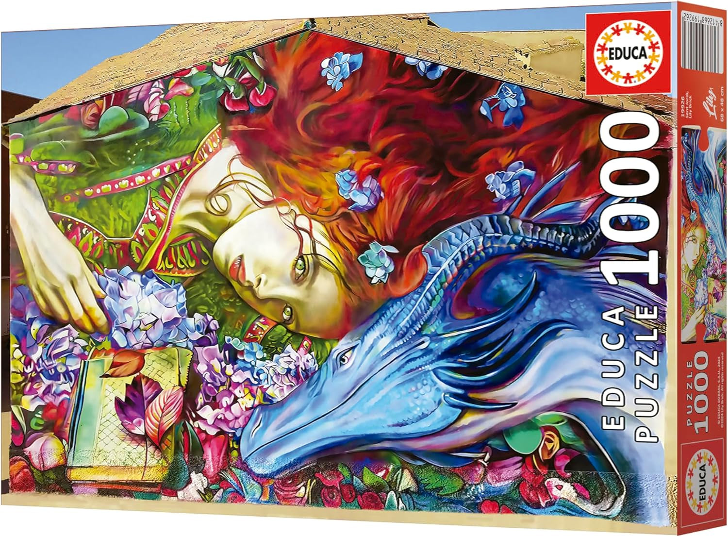 Educa - Puzzle de 1000 piezas para adultos | Sant Jordi, Lirio Ladrillo. Dimensiones: 68 X 48 cm. Incluye pegamento para rompecabezas Fixpuzzle. Durante 14 años (19926) Puzzle Naty Shop