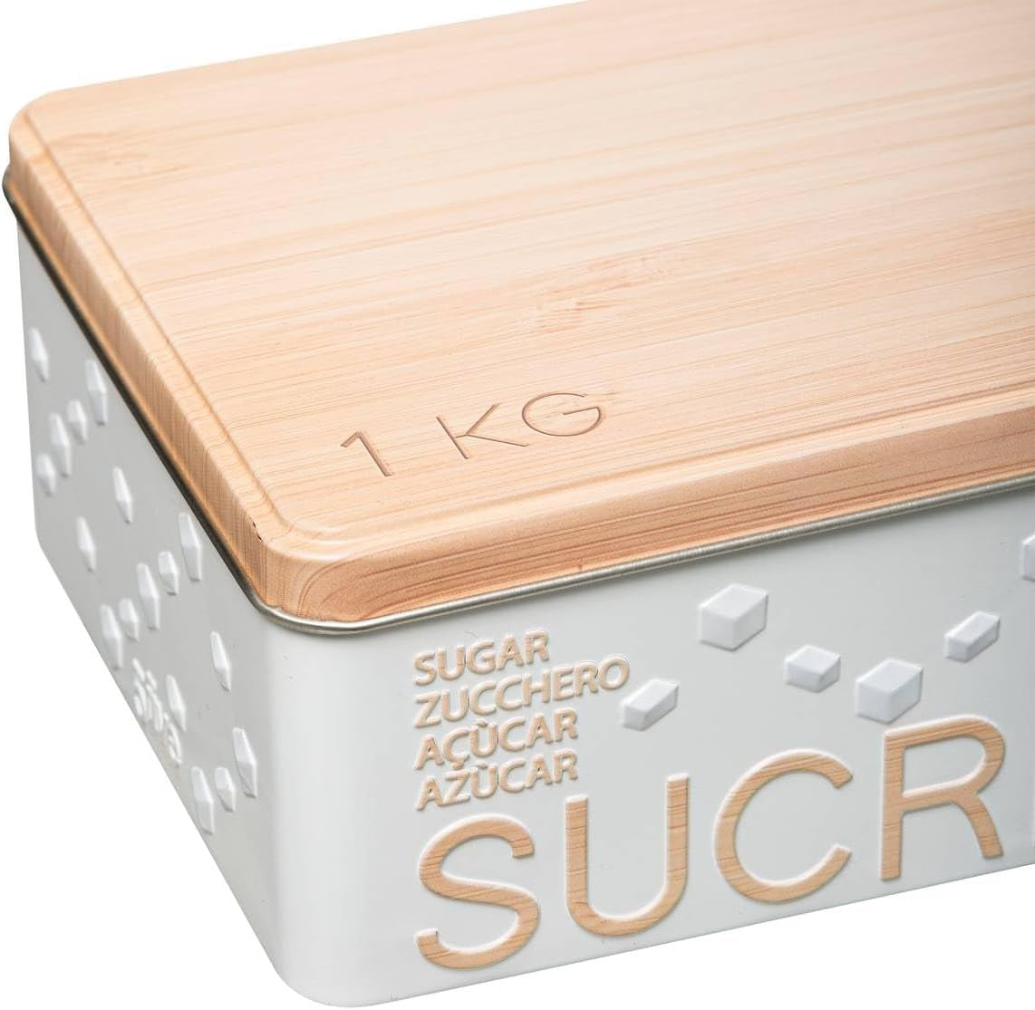Cenicero metálico tipo cubo blanco "naturaleza escandinava" - 5 five Simply Smart