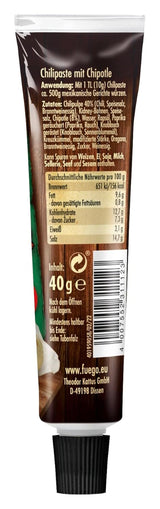- Pasta De Chile Chipotle, Platos Mexicanos Picantes, Para 4 Anwendungen, Vegano, 1 x 40 g