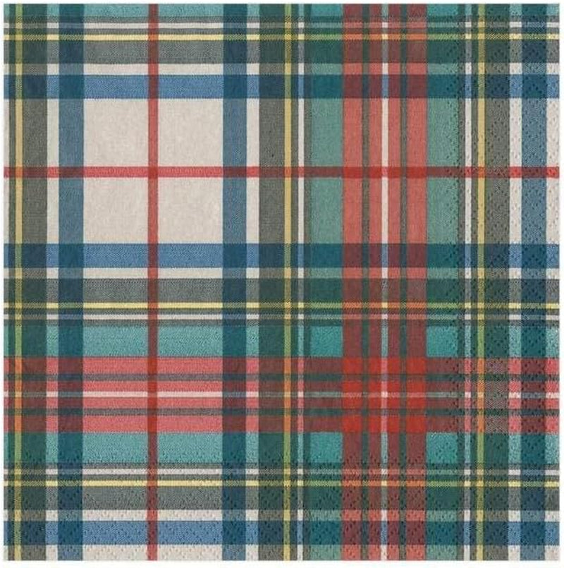 Servilletas de papel para cóctel Dress Stewart Tartan, 20 por paquete