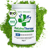Terapia Matcha 30+ | Té Matcha orgánico en polvo | 60 gramos | Con un contenido comprobado de al menos 30 mg/g de catequina EGCG | Apoya el sistema inmunológico y los niveles de energía | Calidad Ceremonial | Té verde de Japón