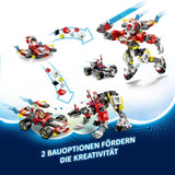 LEGO Dreamzzz Cooper's Tiger Mech y Zero'S Hot Rod Car, Coche de juguete para niños, regalo para niños y niñas de 9 años, Set de juego 2 en 1 con Mech y minifiguras 71497 Juegos de construcción Besuche den LEGO-Store