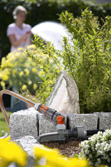 Conexión para grifo Gardena con cierre de agua, salida de agua: conexión para tapón de agua (código de artículo 8254), salida de agua (código de artículo 8250, 8266), parte del sistema de tuberías (05327-20), gris