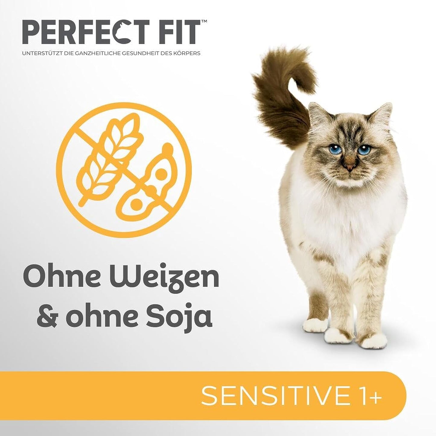 Comida húmeda para gatos Perfect Fit Sensitive 1+ con pollo en salsa, 12 sobres, 12 x 85 g - Comida húmeda premium para gatos sensibles a partir de 1 año, sin trigo ni soja, para favorecer la digestión