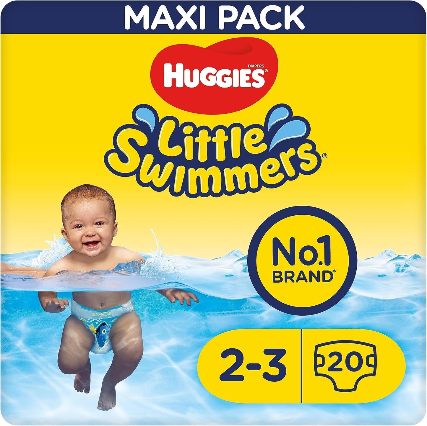 Huggies Little Swimmers Schwimmwindeln, tamaño 2-3 (3-8 kg), 1 paquete con 20 piezas