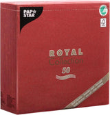 Papstar 11608 50 servilletas "Royal Collection" pliegue 1/4 40 X 40 cm, Burdeos