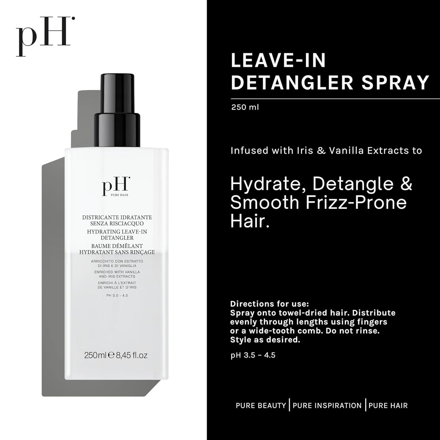 Productos desenredantes del cabello sin aclarado con pH hidratante 250 ml Productos desenredantes del cabello Naty Shop