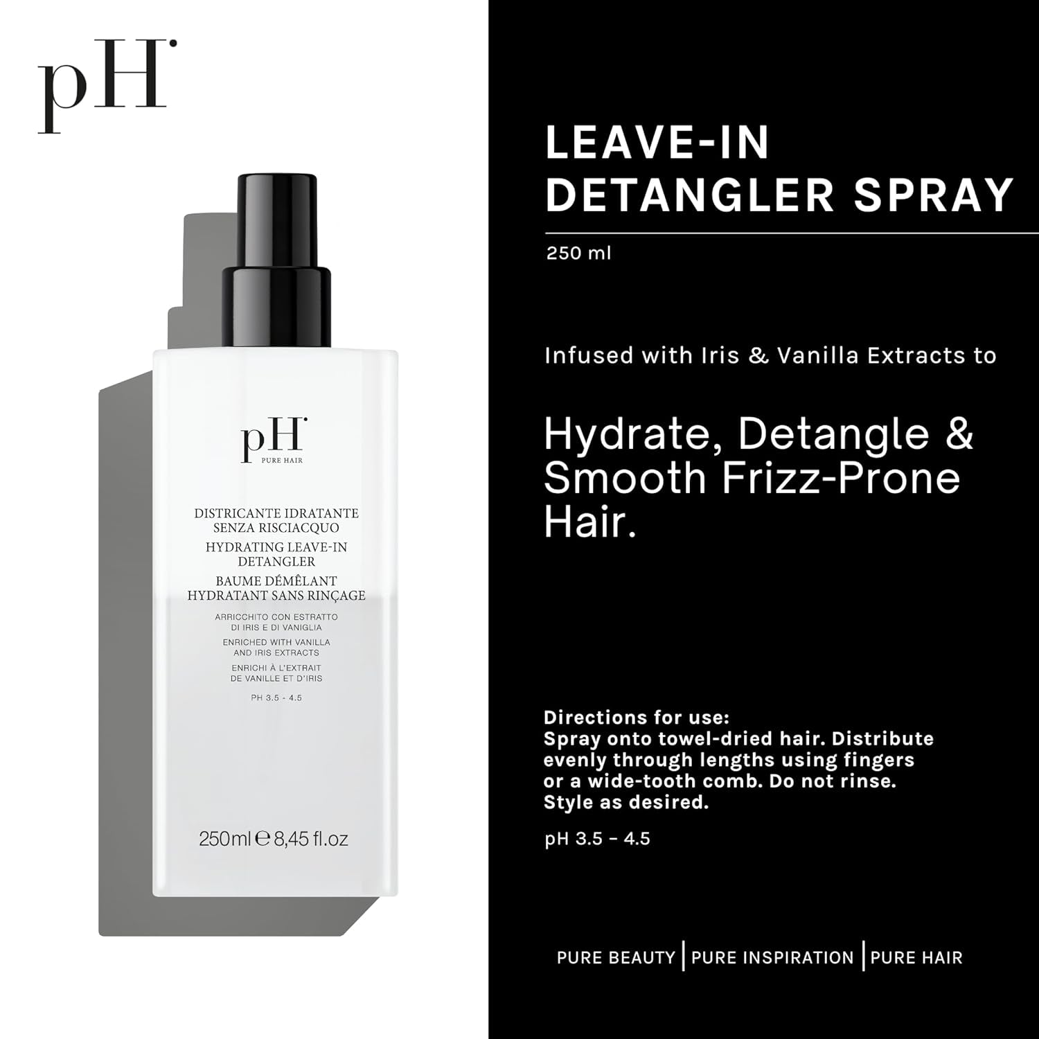 Productos desenredantes del cabello sin aclarado con pH hidratante 250 ml Productos desenredantes del cabello Naty Shop
