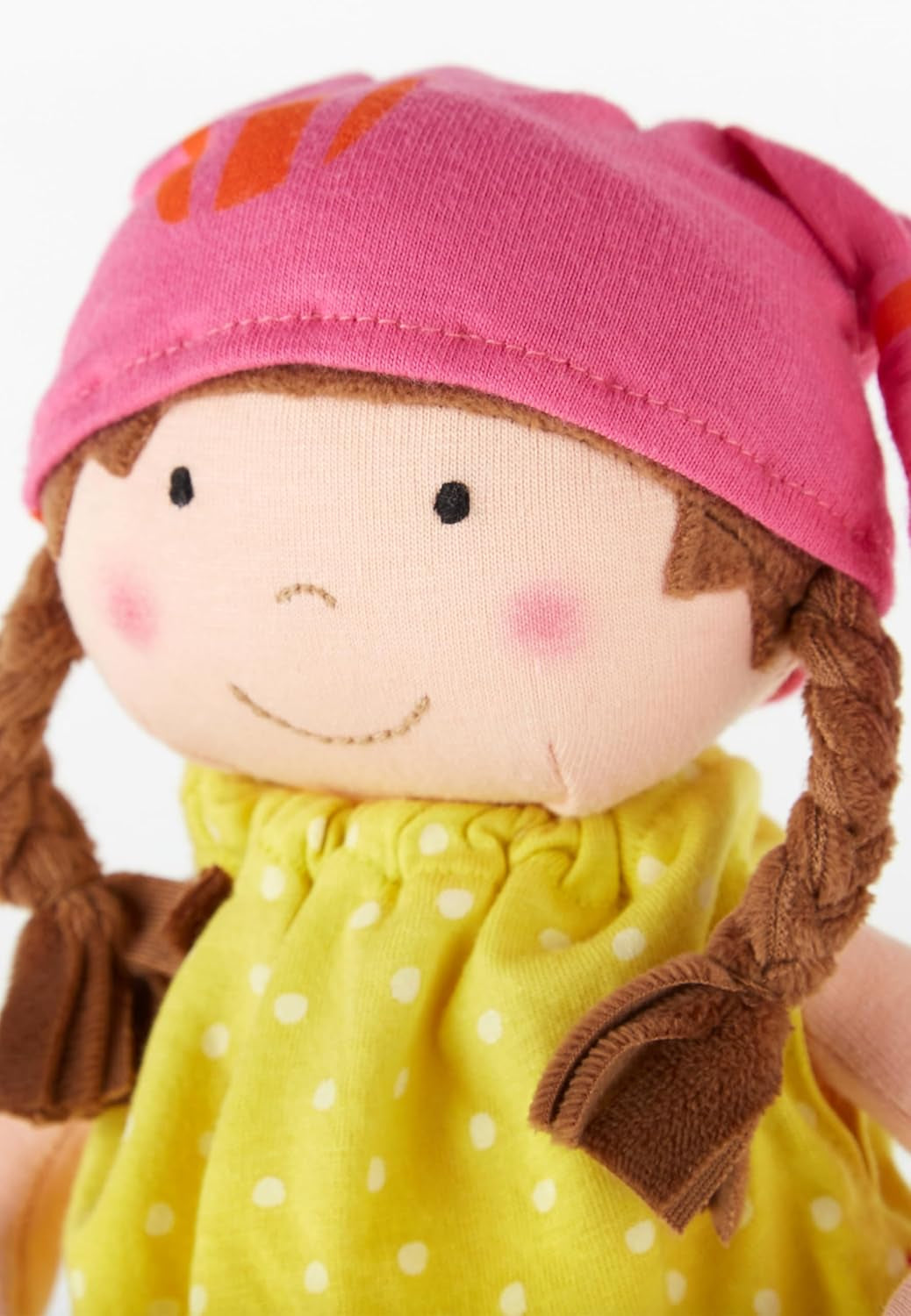 SIGIKID 39411 Muñeca Niña Suave y Pequeña, Juguete para Bebé, Recomendado A Partir de 6 Meses, Amarillo