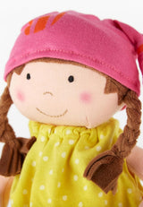 SIGIKID 39411 Muñeca Niña Suave y Pequeña, Juguete para Bebé, Recomendado A Partir de 6 Meses, Amarillo