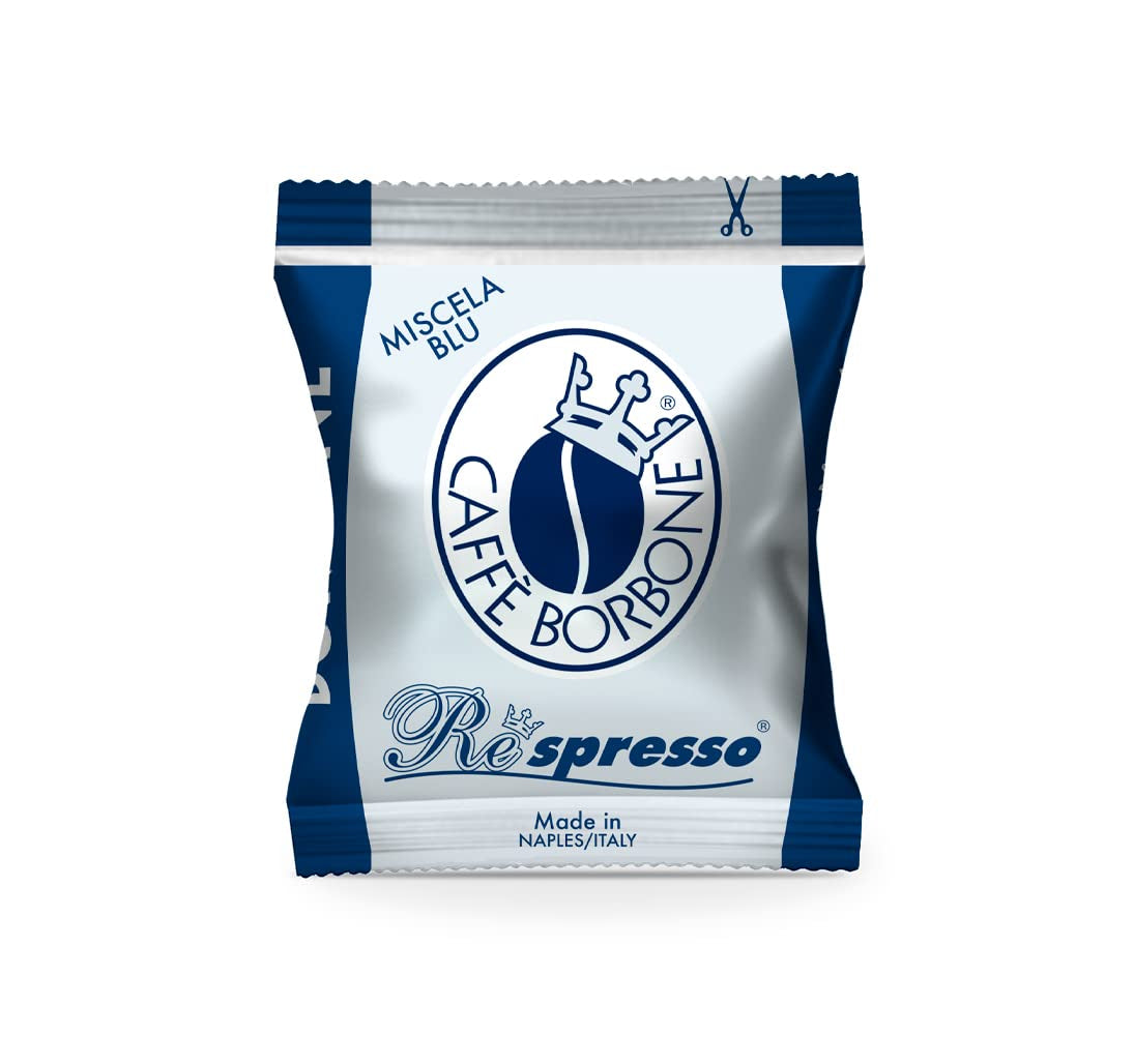 Caffè Borbone Respresso, Blue Kaffeemischung - 100 Cápsulas - Compatible con Nespresso®* Haushalts-Espressomaschinen