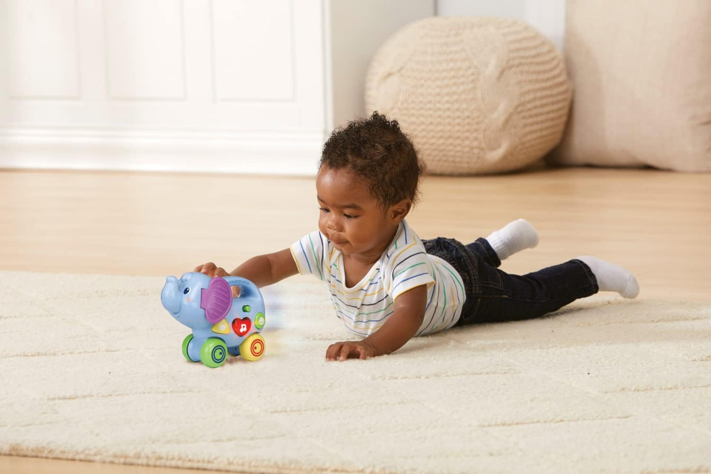 Vtech Baby Elefantito Empujador - Juguete interactivo para empujar y jugar - Con canciones, melodías, frases y sonidos - Para niños de 6 a 36 meses Juguetes para bebés Naty Shop