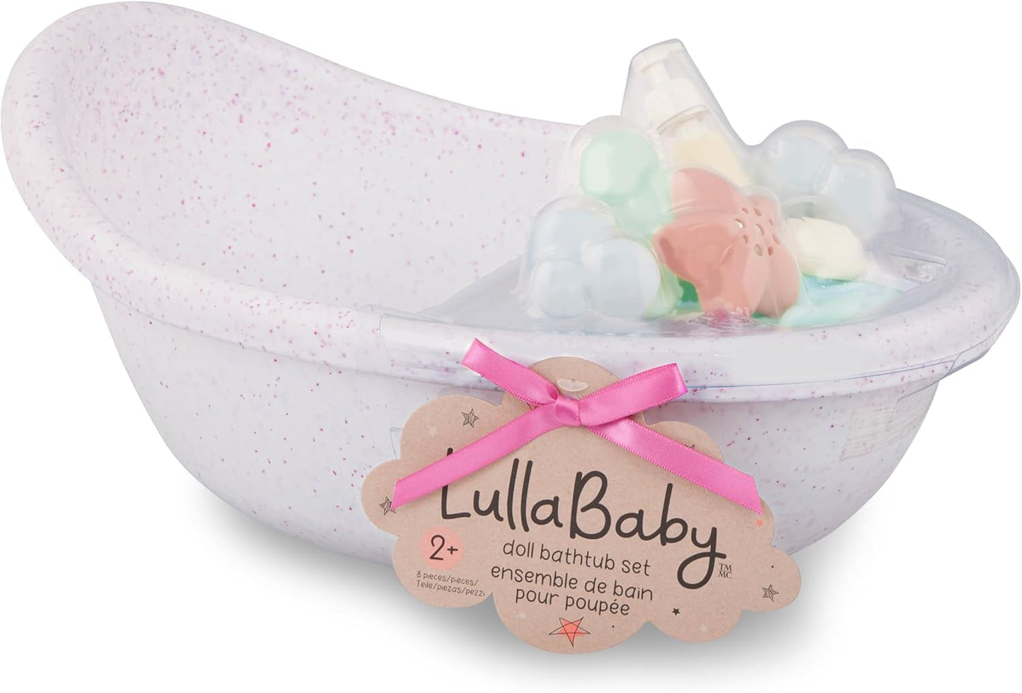 LullaBy – Bañera para muñecas – Set de baño – Juguete de baño – Accesorios para muñecas – Juego acuático realista – Niños 2+