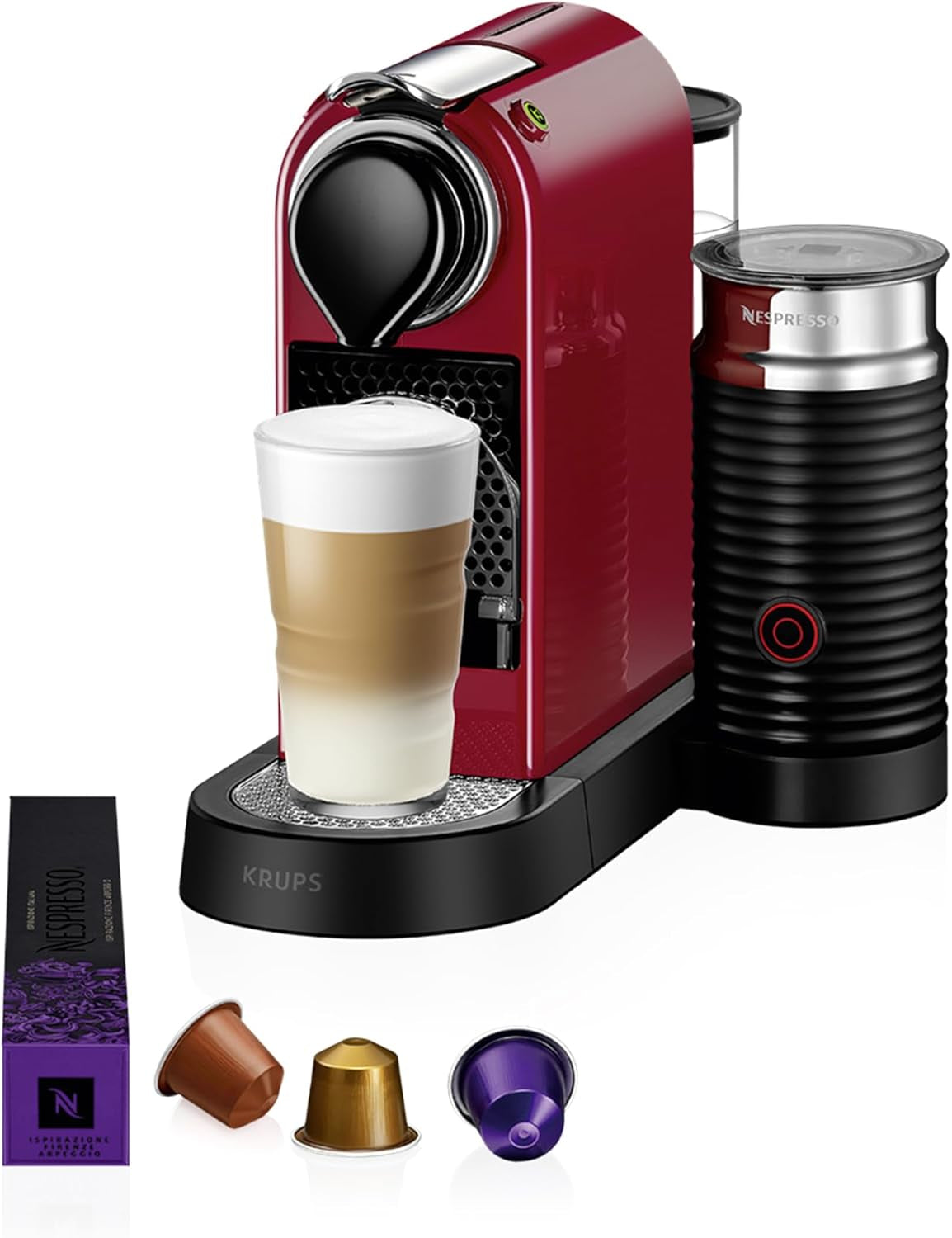 Cafetera espresso con cápsulas Nespresso XN761B Citiz&Milk | Modo de espera automático | 1260 vatios | Capacidad del depósito de agua: 1 l | Presión de la bomba: 19 bares | Plata