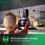 Philips Kompakte Küchenmaschine - 850W, 31 funciones, 2,1 litros de capacidad, Powerchop, Edelstahlklinge (HR7530/10) Cocina Naty Shop