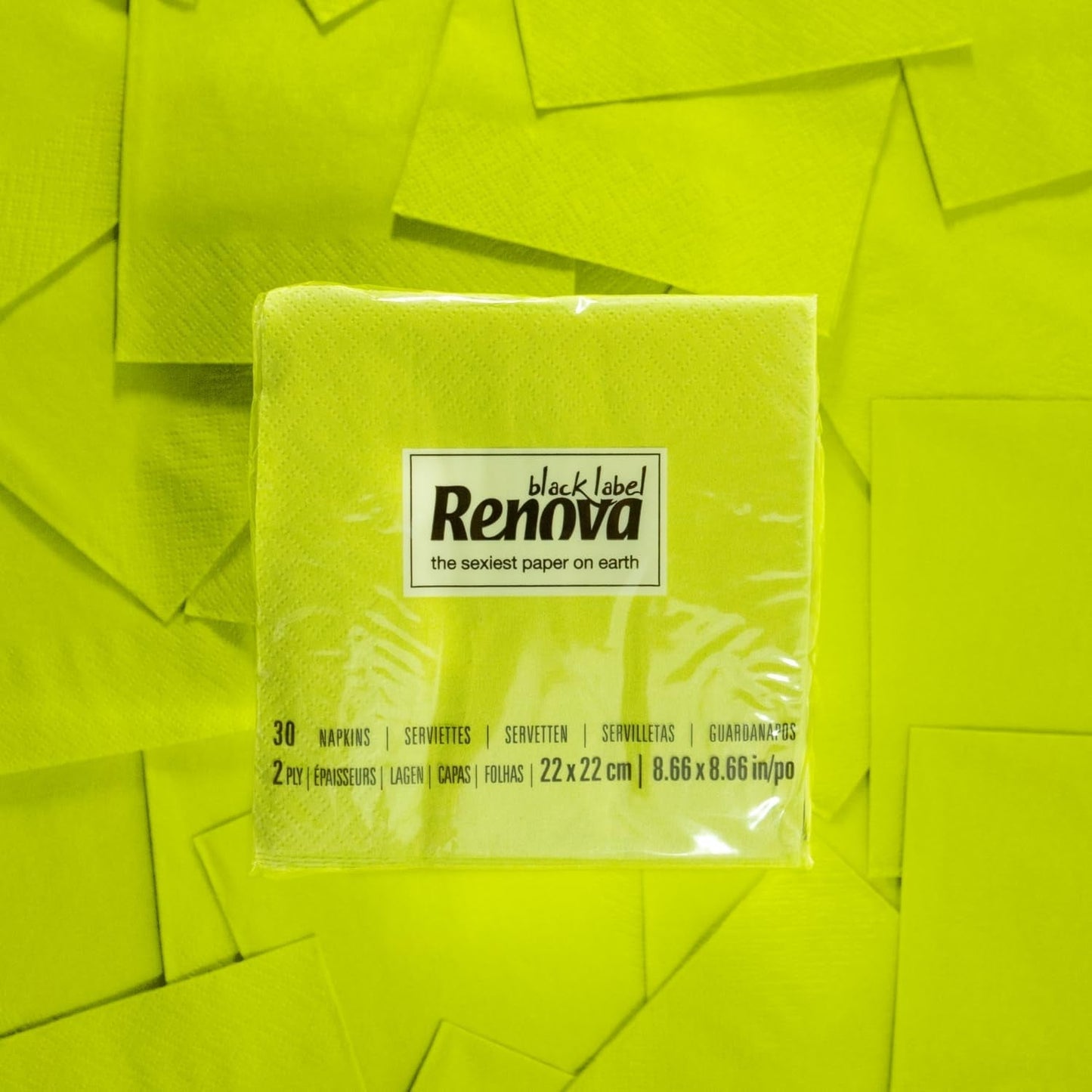 Servilletas de papel verde cóctel Renova - 30 servilletas