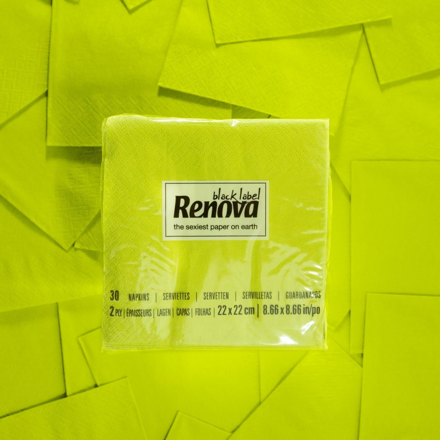 Servilletas de papel verde cóctel Renova - 30 servilletas
