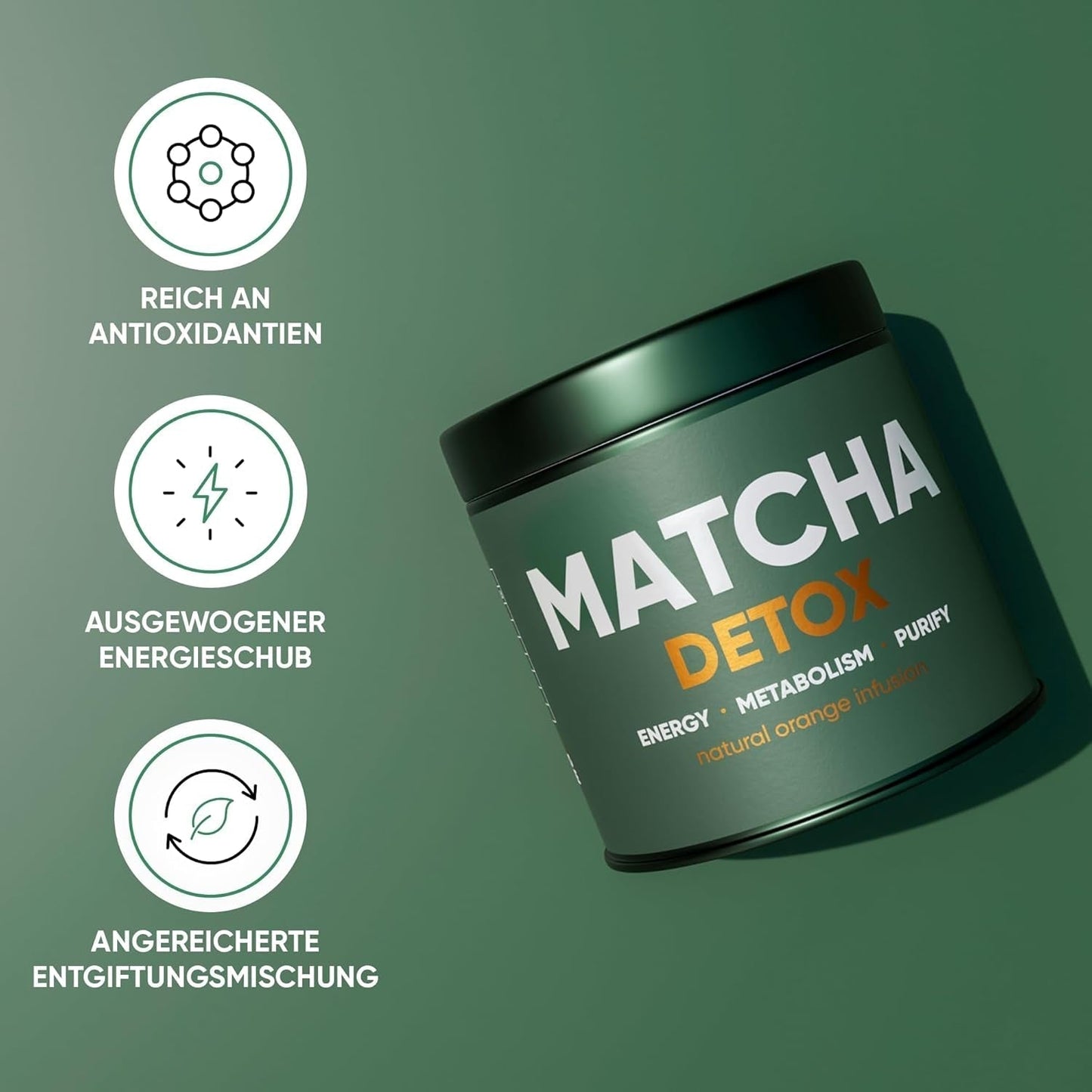 WOW TEA Matcha en polvo - polvo fino de Japón con un sabor fresco - ideal para té Matcha, café con leche o batidos - sin aditivos (desintoxicación)
